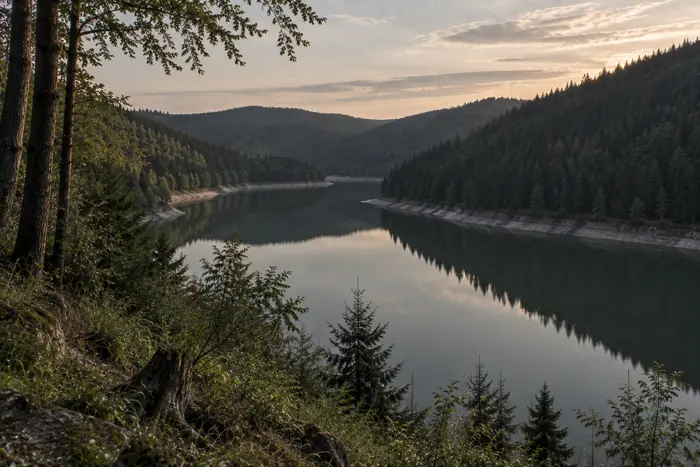 Losheimer Stausee Losheim Am See Strandbad, Landkreis Merzig-Wadern (Typbild)